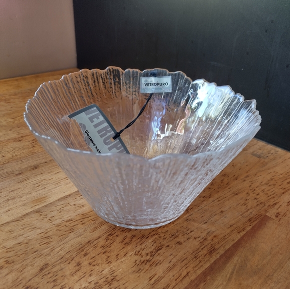 Vetropuro Glassware Translucent Bowl Made In Turkey Beautiful iridescent glass - Picture 6 of 8